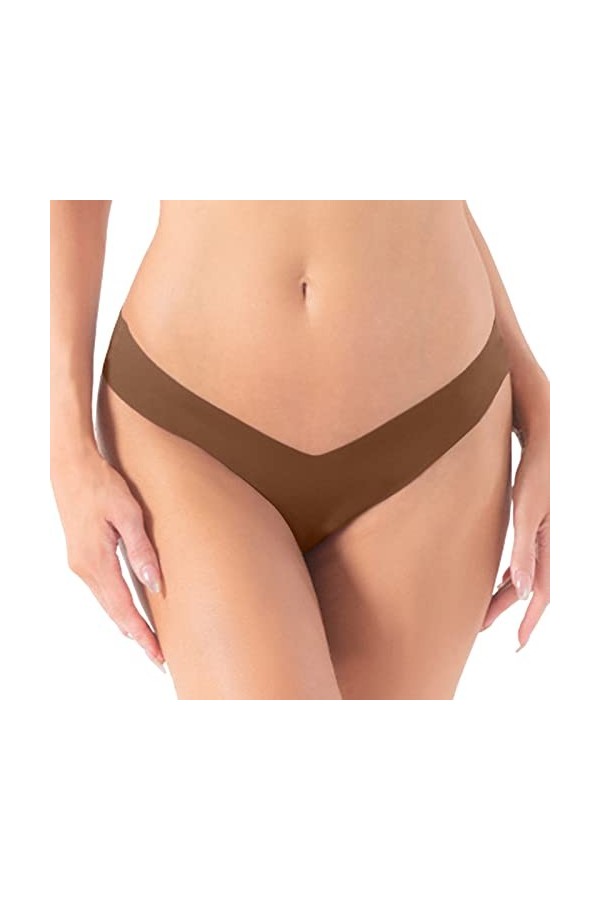 Slips Femme en Pur Coton et Soie String Taille Haute Culottes Elasticité Pantalons Triangle Stretch Sexy avec contrôle du Ven