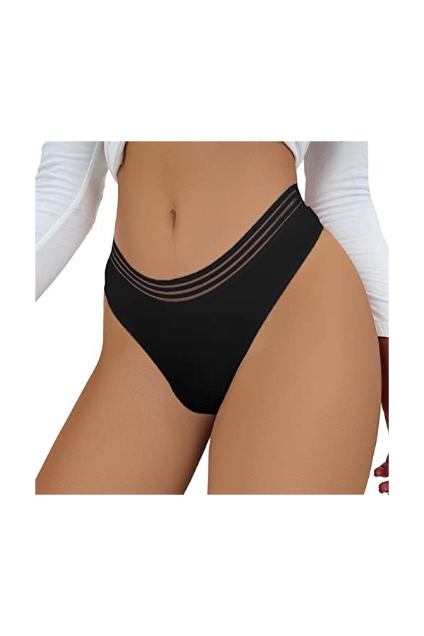 Shorty Femme Stretch Culottes Ouvertes Sexy sous-vêtements Couleur rayé Slips Culotte Gainante Femme Culottes Slips Femme en 