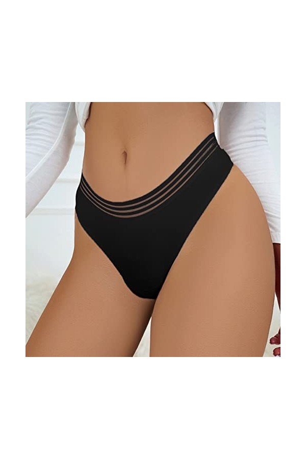 Shorty Femme Stretch Culottes Ouvertes Sexy sous-vêtements Couleur rayé Slips Culotte Gainante Femme Culottes Slips Femme en 