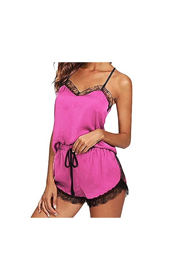 Lingerie sexy pour femme - En dentelle - Rouge - Sous-vêtements ouverts - Body sexy - Tenue sexy - Lingerie érotique - Costum