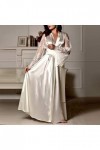 FGUUTYM Sexy Sexy Femmes Dentelle Satin Sous-Vêtements Soie Robe de Nuit Sexy Robe Femme Robe en Maille, Blanc., XXXL