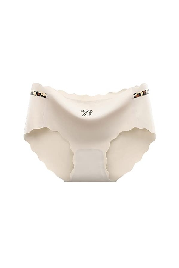 Slips pour Femme Taille Haute Culotte Stretch Pantalons Triangle Couleur Unie Shorts en Pur Coton et Soie Elegant Lingerie Se