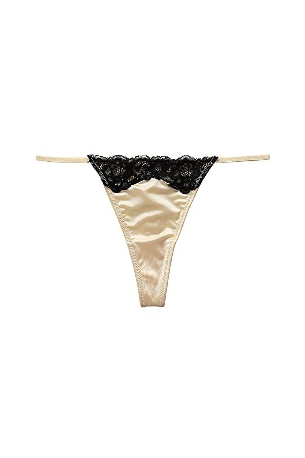 String Tangas pour Femmes Hot Slip Chic en Dentelle Culottes Stretch Léopard sous Vetement Coton Thong Brésilien