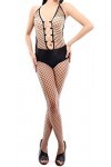 Combinaison Resille Ouverte – Lingerie Ultra Élastique – Noir – 40-75 kg