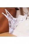 UOWEG sous-vêtements Sexy Dames Femmes Thong Culottes Lace Thong Pantalons Briefs Femmes Sexy Lingerie White, One Size 