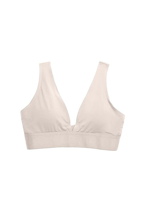Sexy Sous-Vêtements Femme Soutien-Gorge Femme Confortable Sexy Beau Dos Sexy Sexy Sans V Profonde Sans Anneau Acier, kaki, XL