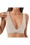 Sexy Sous-Vêtements Femme Soutien-Gorge Femme Confortable Sexy Beau Dos Sexy Sexy Sans V Profonde Sans Anneau Acier, kaki, XL