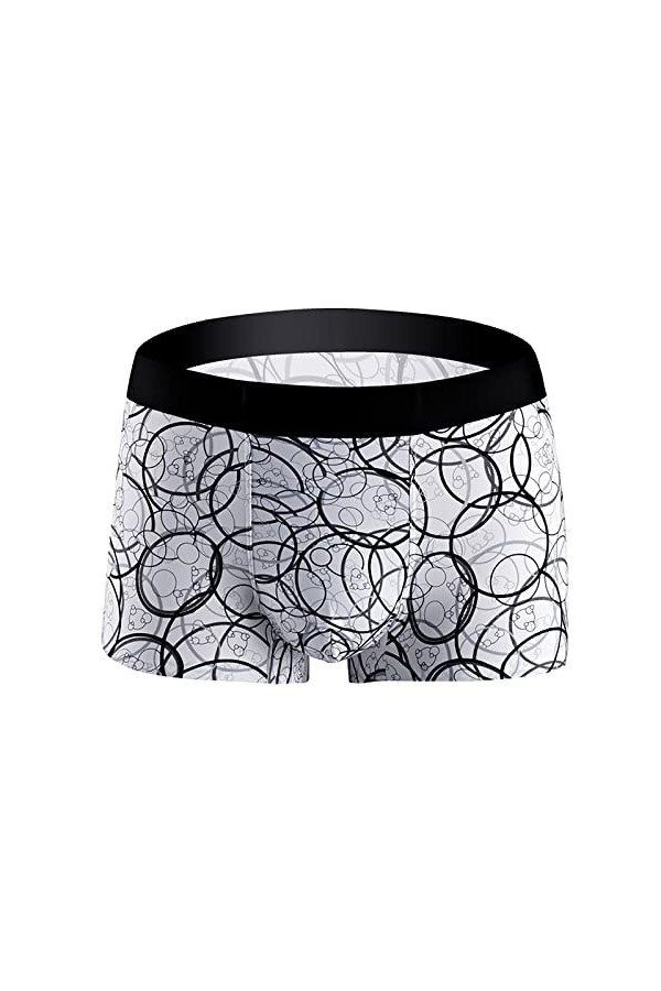 Sous-vêtements pour homme - Boxer doux et confortable en maille de coton respirant, Noir , XL
