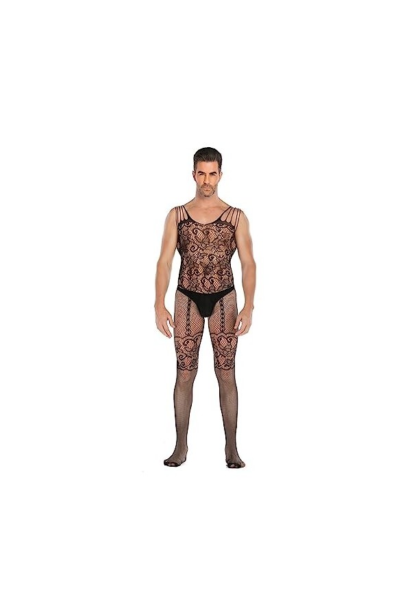 Générique String Homme Sexy Hot Dentelle Slips Boxer Collants Sexy en résille pour Hommes Robe Confortable pour Hommes I, On