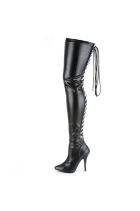 WOkismD 12CM / 4.72IN Grande Taille Mat Sur-Le-Genou Bottes Sexy Super High Heel Stiletto Bout Pointu Performance Bottes Long