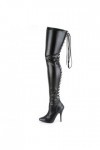 WOkismD 12CM / 4.72IN Grande Taille Mat Sur-Le-Genou Bottes Sexy Super High Heel Stiletto Bout Pointu Performance Bottes Long