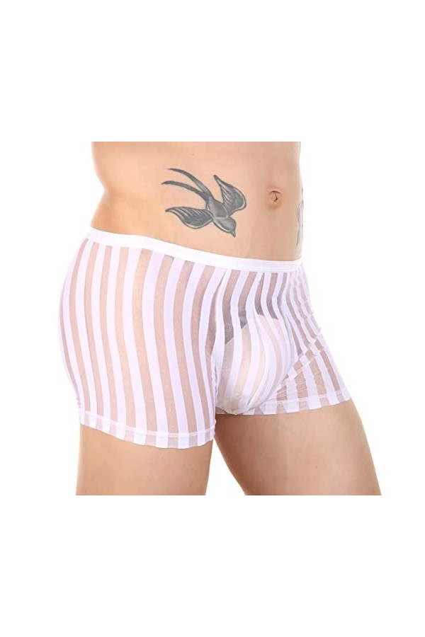 Générique String Homme Sexy Hot Dentelle Slips Boxer Boxers pour Hommes Culottes Sexy Interband Respirant Briefs Striped Clea