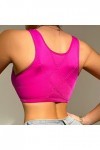 Soutien-gorge de sport pour femme - Fermeture avant sans armatures - Sans coutures - Respirant - Sans armatures - Convient po