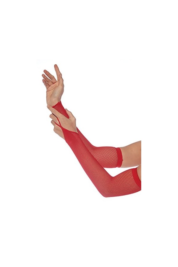 Leg Avenue 2019 Gants Un Doigt en Résille Rouge Taille Unique EUR 34-38
