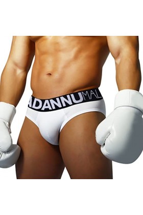 CreoQIJI Kraft Sous-vêtements pour homme en coton doux avec poches en U convexes sexy et confortables, slim, couleur unie, ta