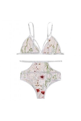 Ensemble Soutien Gorge et String Femme Dentelle Lingerie Sexy Ensemble Erotique Vêtements De Nuit 2 Pièce sous-Vetements Sexy