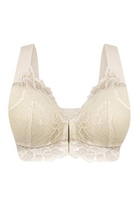 Dinnesis Lingerie en maille réglable pour femme, extra élastique, respirant, fermeture à lavant, lingerie de sport, asiatiqu