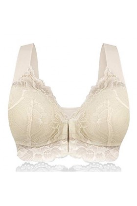 Dinnesis Lingerie en maille réglable pour femme, extra élastique, respirant, fermeture à lavant, lingerie de sport, asiatiqu