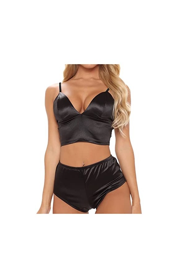 Lingerie Femme Sexy Ensemble Homme Sexy Hot y.2k Shapers Ensembles Femmes Shorts sous-vêtements Soutien-Gorge Satin Camisole 