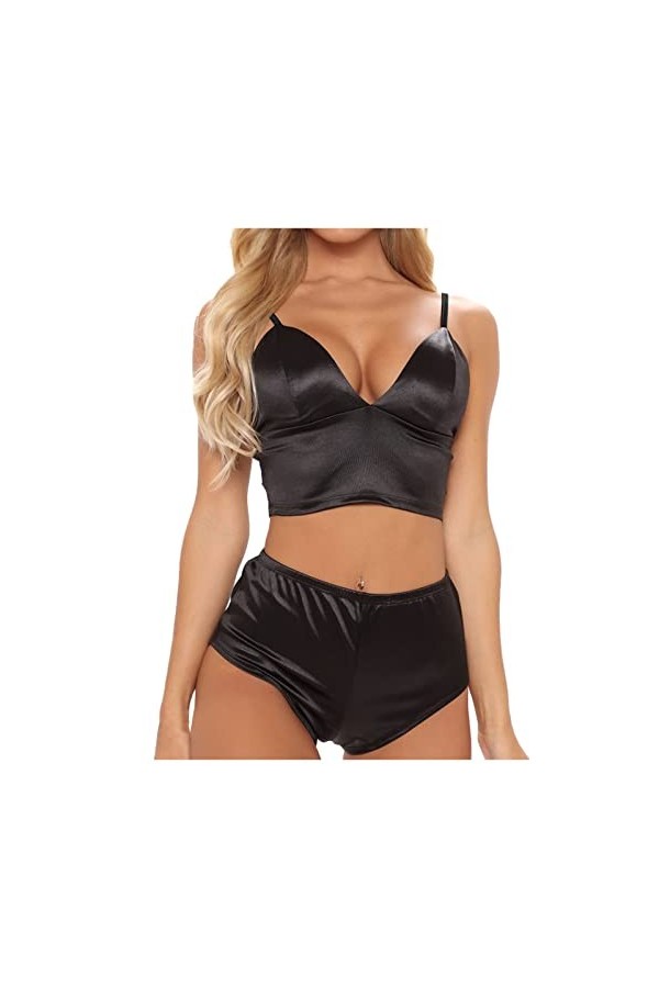 Lingerie Femme Sexy Ensemble Homme Sexy Hot y.2k Shapers Ensembles Femmes Shorts sous-vêtements Soutien-Gorge Satin Camisole 
