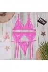 LDadgf Sous-vêtements sexy porte-jarretelles pour femme Sous-vêtements sexy, Rose, XXXL