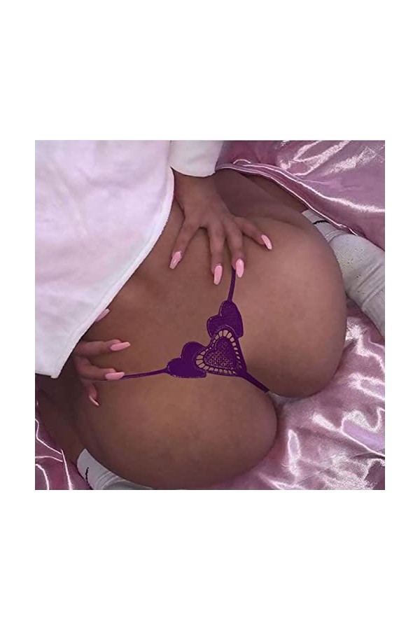 UOWEG Filles String Femmes Lingerie String évider intimes sous-vêtements Transparent G caleçons intimes Implicite Lingerie P