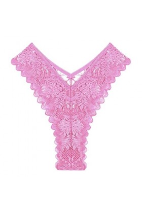 Viunychn Sous-vêtements sexy pour femme - En dentelle - Rouge - Culotte sexy - Culotte sexy - Culotte en dentelle pour femme,