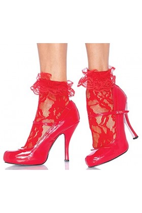 Leg Avenue - 3030 - Socquettes - Femme - Rouge - Taille Unique