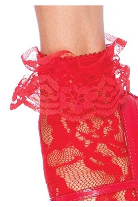 Leg Avenue - 3030 - Socquettes - Femme - Rouge - Taille Unique