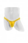 BreakEgg Hommes Sexy G-String String sous-Vêtements Doux Confortable Mens T Retour Mémoires Jaune,Taille Unique 