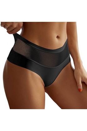 Générique Culotte Femme Femmes Maille Arc brodé Dentelle Transparent String Sexy sous-vêtements Dos Pansement évider Culotte 