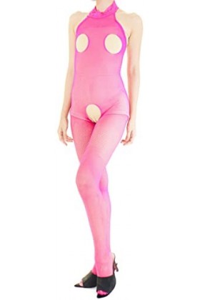 Combinaison Resille Ouverte – Lingerie Ultra Élastique – Flamant Rose Fuchsia – 40-75 kg