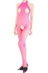 Combinaison Resille Ouverte – Lingerie Ultra Élastique – Flamant Rose Fuchsia – 40-75 kg