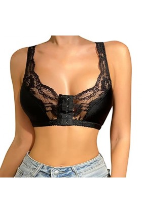 Sous-poitrine Protection de la transpiration S 6XL Plus Size Sexy Soutien-gorge avec fermeture à lavant pour femme Lingerie 