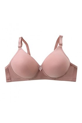 Bra Soutien-gorge skiny sans armatures Grande taille Filet à linge Soutien-gorge Bustier Femme sans armatures, Or rose, XL