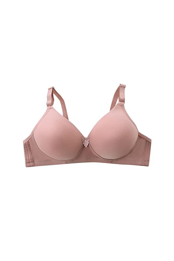 Bra Soutien-gorge skiny sans armatures Grande taille Filet à linge Soutien-gorge Bustier Femme sans armatures, Or rose, XL