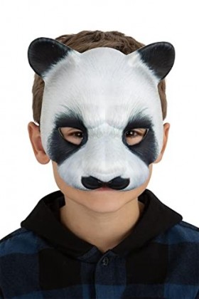 Smiffys 53144 Kids Panda Masque unisexe pour enfant, blanc et noir, taille unique