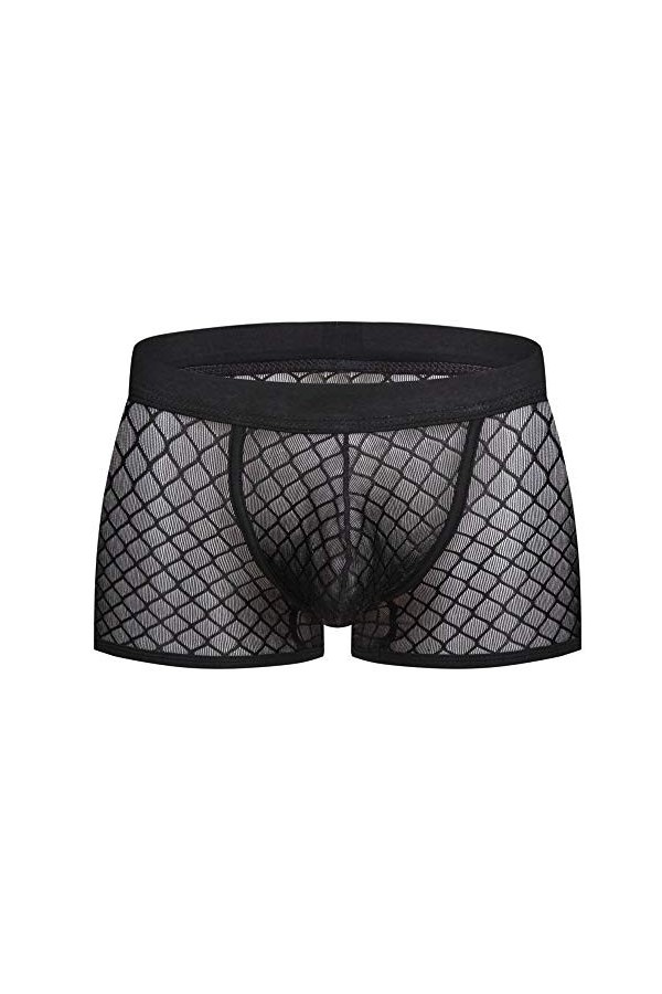 Sous-vêtements sexy pour homme, tennis, sexy, plat, gros bags, U corner, sous-vêtement pour homme, Ammann, Noir , L