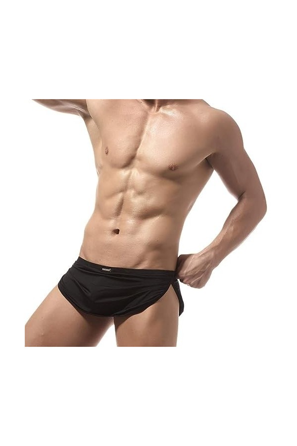 Générique sous-vêtements Respirants pour Hommes Boxer Stretch Slips à Un Bouton Sexy sous-vêtements décontractés Amples Tongs