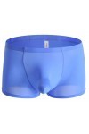 Générique Boxer Extensible en Soie glacée avec Nez déléphant pour Homme sous-vêtement Respirant et Sexy avec Gaine Bleu,XL 