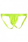 Jungerhouse Strings Sexy Homme Jockstrap String Slip Tanga Thong sous-vêtement Vert Fluorescent,XL 
