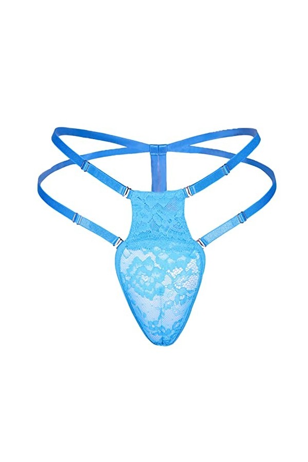 ranrann String Transgenre Culotte Gaff Transgenre pour Homme Slip Crossdresser M-XXL Type A Bleu Taille Unique