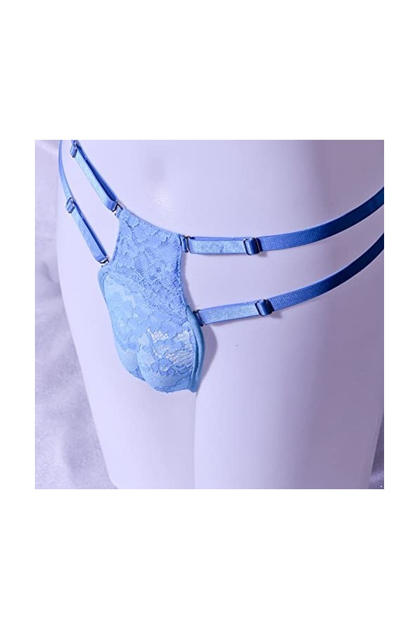 ranrann String Transgenre Culotte Gaff Transgenre pour Homme Slip Crossdresser M-XXL Type A Bleu Taille Unique