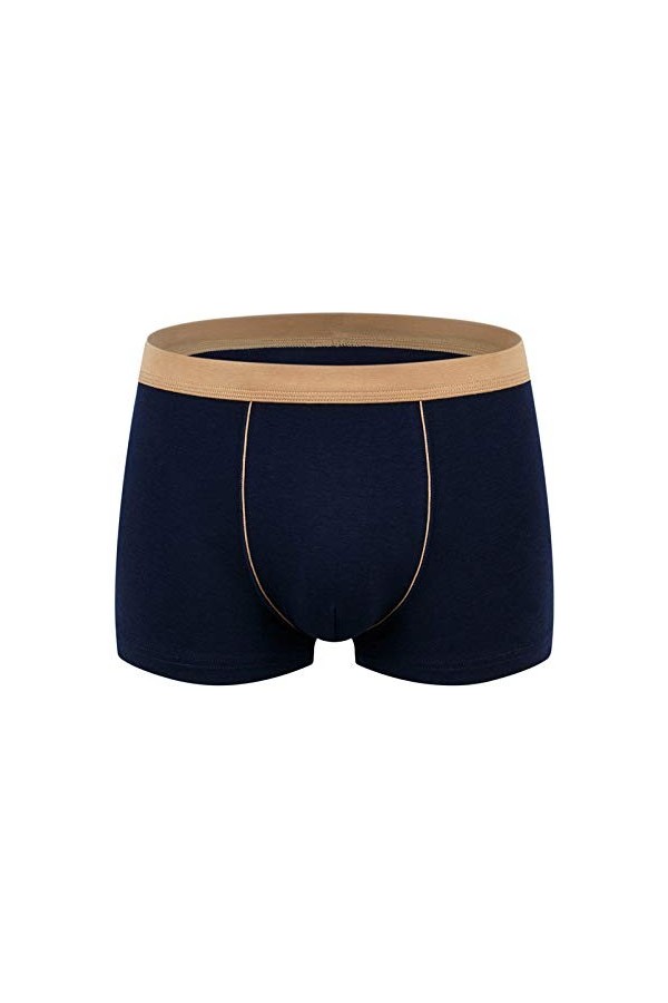 sous-vêtements en Pur Coton pour Hommes Boxer Grande Taille Respirant 3D sans Couture caleçon Extensible décontracté Bleu fo