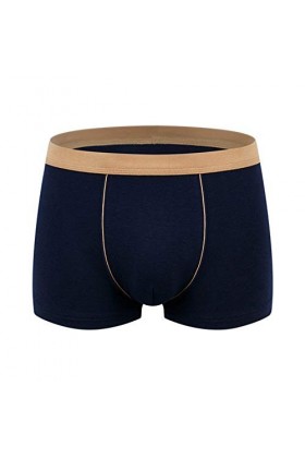 sous-vêtements en Pur Coton pour Hommes Boxer Grande Taille Respirant 3D sans Couture caleçon Extensible décontracté Bleu fo