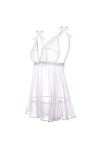 WESDOO Ensemble Sexy Femme Coquine Tenue Sexy Femme Coquine Ouverte Sexy Tenues pour Les Femmes pour Le Sexe White,One Size