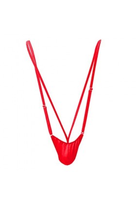 Homme String Maillot de Bain Tenue Hommes Rouge