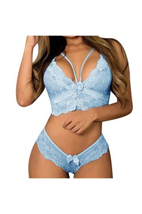 Lingerie Femmes Ensemble de Lingerie Sexy en Dentelle pour Dames et String Ensemble de sous-vêtements Ensemble de Lingerie po