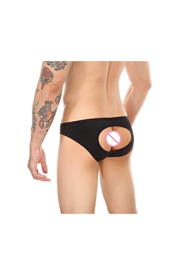 Lingerie Femme Sexy Ensemble Homme Sexy Hot y2*k Culottes pour Hommes Shorts Avant et arrière évidés Fesse exposant des Slips