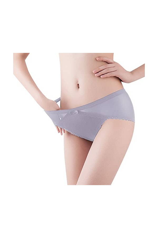 Culotte Femme Coton Doux Slip Sexy en Dentelle Slip Taille Basse en Doux Qui épouse Les Hanches Femmes Crochet Dentelle Sexy 